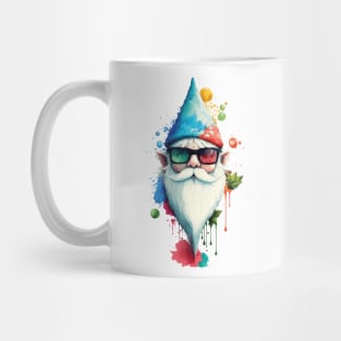 Coloful Artsy Santa Elf with 3D Glasses Mug